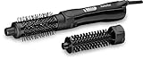 BaByliss Shape und Smooth Wamluftbürste für Kürzere Haare AS82E, 2 Bürstenaufsätze 30mm und 20mm, Kühlluftfunktion, 800 Watt Schwarz