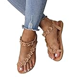 Orthopädische Sandalen Damen, Elegant Coole Mit Fussbett Sandaletten Sandalen Bequem Römer Boho Glitzer Flip Flops Flache Schuhe Strass Slingback Flache Lässige Offene Zehentrenner Sommerschuhe