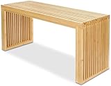 BAM BOO BOX - Sitzbank aus Bambus - Holzbank für Esszimmer, Schlafzimmer oder Küche - 90 x 33 x 43 cm - Bank ohne Lehne