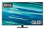 Samsung QLED 4K TV Q80A 55 Zoll (GQ55Q80AATXZG), Quantum HDR 1500, Direct Full Array, Game Pro Mode [2021],Nachtschwarz