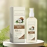 Kokosnussöl für Sie, um eine immersive Komfortmassage und Ernährung zu erreichen. Genießen Sie das Körperöl Urd941 (Beige, 100ml)