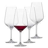 SCHOTT ZWIESEL Bordeaux Rotweinglas Tulip (4er-Set), zeitlose Bordeauxgläser für Rotwein, spülmaschinenfeste Tritan-Kristallgläser, Made in Germany (Art.-Nr. 123607)