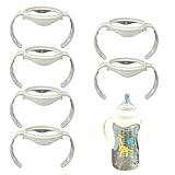 Babyflaschen Griffe,Flaschengriff Baby,Easy Grip Standard Kunststoffgriff,Silikon-Babyflaschengriffhalter,Flaschengriff Halter,Weithals Babyflaschengriffe,Baby fütterung Pflege Flasche Inhaber,6pcs