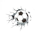 Wandtattoo Fussball Junge Schlafzimmer Fußball Rissige Wand Aufkleber Kinderzimme Jugendzimmer Fussball Poster Deko