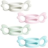 Morofme 4 Stück Babyflaschengriffe Silikon Flaschengriff Griffhalter für Avent Natur Weithals PP Glas Babyflaschen Babyflaschen Zubehör Außendurchmesser über 6cm für Flasche