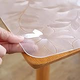 Frosted Clear Dining Table Protector 35x95cm Waterproof Scratch Resistant PVC Table Cover Durable 2mm Thick Tablecloth for Coffee Table Desk Rectangle Protect Your Furniture with Style