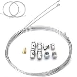 Jushion Universal Kabelreparatursatz, 2 Stück 2M Motorrad Universal Seilzug, Universal Reparaturset Bowdenzug Gaszug Schaltzug Kupplungszug mit 9X Nippel für Fahrrad Roller Mofa Moped