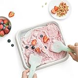 MOKKOM Eismaschine, gerollte Eismaschine mit 2 Spateln, Eismaschine für Zuhause Kinder, Frozen Fruit Ice Cream Maker Frozen Joghurt Maker Maschine - Grün