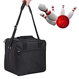 Fowybe Tasche für Bowlingkugeln | wasserdichte Oxford-Bowlingtaschen mit Schultergurt,Bowlingballtasche Bowlingtasche mit gepolstertem Ballhalter – passend für Bowlingschuhe bis Herrengröße 15