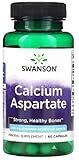 Swanson - Calcium Aspartate 200 mg Elementares Kalzium | Unterstützung für Knochen und Zähne - 60 Kapseln