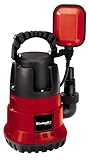 Einhell Tauchpumpe GC-SP 2768 (270 W, max. 6.800 l/Std., bis zu 5 mm Partikelgröße, einstellbarer Schwimmschalter, inkl. Universalanschluss Außengewinde und 90°-Winkel), Rot, (Ø x H) 160 mm x 300 mm