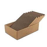 casa pura Katzenkratzbox Tiger mit 5 Kratzbrettern - 43,5 x 29,5 x 14 cm - Doppelseitige Kratzpappe für Katzen - Kratzbrett Katze zur Krallenpflege