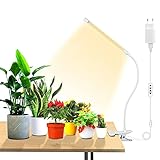 SUWITU Pflanzenlampe LED Vollspektrum, 48 LEDs Pflanzenlicht, Pflanzenleuchte mit Zeitschaltuhr Wachstumslampe 10 Arten von Helligkeit 3 Lichter Modi 360°Einstellbar Grow Lampe für Zimmerpflanzen