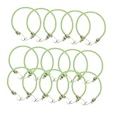 DOITOOL 15st Mini-Seil-gepäckseil Outdoor-stretchschnüre Schnüre Festbinden Gepäckband Gepäckbefestigungsseile Bungee-seile Mit Karabiner Bungee-seilhaken Gepäck Seil Riemen Green Emulsion