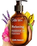 Gya Labs Entspannendes Massageöl für Muskelkater - Massageöl für Muskelkater in Spa-Qualität - Massageöl & Körpermassageöl für Männer & Frauen(200 ml)