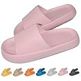 HIDARLING Badeschuhe Herren Damen Badeschlappen Wolke Hausschuhe Rutschfeste Badelatschen Schlappen (Rosa, adult, men, numeric_38, numeric_range, eu_footwear_size_system, numeric_39, medium)