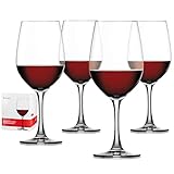 Spiegelau 4-teiliges Bordeauxglas Set, Weingläser, Kristallglas, 580 ml, Winelovers, 4090177