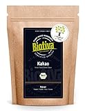 Biotiva Kakao Pulver Bio 1000g - 1kg reines Kakaopulver stark entölt (11% Fett) - ohne Zucker - ungesüßt - Abgefüllt und kontrolliert in Deutschland