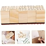 NUOBESTY 1 Set Holz Monatsstempel Bastelstempel Stempel Für Büro Naturszenen Stempel Holz Sammelalbum Siegel Holzstempel Tagebuch DIY Stempel Monatsstempel Retro Holzstempel