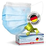 kela OP-Maske - 100x Medizinische Maske Blau | 100% Made in Germany | OEKO-TEX Standard | Premium Atemschutz Mundschutz OP Maske | MNS Typ IIR Einwegmaske