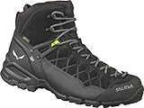 Salewa MS Alp Trainer Mid Gore-TEX Herren Trekking- & Wanderstiefel, Schwarz (Black/Black), 43 EU