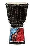 Wogeka - 30 cm Djembe - Bongo mit Dot-Paint Bemalung Giraffe als Geschenk-Idee Afrika Style Drum Trommel 09