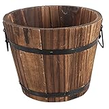 IWOWHERO Pflanze Blumentopf Aus Holz Kerzenständer Vintage Treibholz Seegras Blumentopf Hochbeete Für Garten Gießen Terracotta Topf Blumentopf Gross Draussen Blumenampel Dekoration