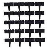 NOPEILVI Gartenpalisade Pflanzengrenze, Steineffekt Rasen Kante Plastik Garten Palisade Blumenbett Grenze für Park 20pcs Schwarze Pflanzenrandgrenze, Rasenkante, Grenze, Plastikgarten