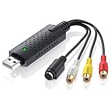 CSL - USB 2.0 Audio Video Grabber - Neue Software Windows 11 fähig - VHS - Videoadapter zur Bearbeitung-Nachbearbeitung - vergoldete Kontakte