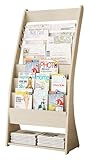 Zeitschriftenständer, Literaturhalter, Inklusive 4 Zeitungshalter Organizer Literatur/Datei/Broschüre Display Rack Multifunktions Katalog Ständer(Beige)