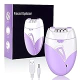 URAQT Epilierer Damen, Epiliergerät für Haarentfernung mit Massagerollen, Sanfte Langanhaltende Epilator Damenrasierer, Rasierer Aufsätze für Körper, Peeling, Reinigung, Tasche, Geschenk Frau（Lila）