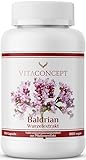 Vitaconcept I Baldrian I 5000 mg pro Kapsel I 10:1 Extrakt I 120 Baldrian Kapseln I hochdosiert I vegan