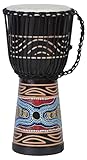 Ciffre 40cm Profi Djembe Trommel Bongo Drum Buschtrommel Percussion Motiv Buntes Muster Afrika Art - (Für Kinder ab 6 Jahren und Anfänger)