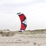 Wolkenstürmer® Paraflex Sport 2.3 Lenkmatte, rot - „Ready to Fly“ Lenkmatte inkl. Lenkbar - Zweileiner Lenkdrachen für Jungendliche und Erwachsene