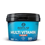 Bodylab24 Multi-Vitamin Extreme 120 Tabletten, mit 13 essentiellen Vitaminen (Vitamin A, B1, B2, B3, B5, B6, B12, C, D, E & K1), ideal in intensiven Trainingsphasen & bei hoher körperlicher Belastung