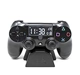 Playstation Digital Wecker LCD | PS4 Dualshock Controller Design | Verwenden Sie die Tasten, um Uhrzeit und Datum einzustellen