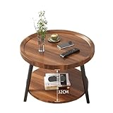 XJGQQ Kleiner Beistelltisch Haushalts-Couchtisch, Wohnzimmer-Sofa-Beistelltisch, Kleiner Nachttisch, Einfacher Nachttisch, Kleiner Tisch Beistelltisch Klein(Brown,M)