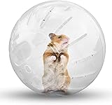 Voarge Running Ball Laufball für Nager, Hamster, Bewegung, Nagerspielzeug zum Laufen, Kunststoff, 12cm, transparent