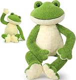 MorisMos Frosch Kuscheltier groß XXL, 60cm Grüner Frosch Plüschtier Stofftier, weich Frog Gefüllte Babys Kinder/Plush Frog Stuffed Animal