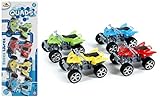 FLYPOP'S - Mini Quad - Mini Fahrzeug - 028990LIN - Mehrfarbig - Kunststoff - Freilauf Fahrzeug - Miniatur - Auto - Kinderspielzeug - 7 cm x 4 cm - Ab 3 Jahren