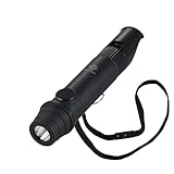 NESTOUT 3-in-1-Taschenlampe, Laterne & Pfeife, IP44 wasserdicht, staubdicht, AAA-Batteriebetrieben, kompakt für Wandern, Camping, Rettung, Notfall, Lanyard enthalten (Schwarz)