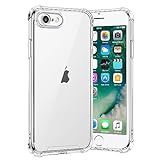 gueche Hülle für iPhone 7, iPhone 8 und iPhone se 2020, iPhone se 2022, Durchsichtig Schutzhülle mit Weiche Silikon Handyhülle, iPhone SE3 2022/SE2 2020 Cover, Transparent Bumper Case Cover