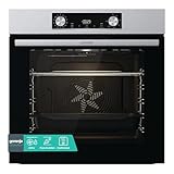 Gorenje OptiBake BOS 6737 E02X Einbau-Backofen / 77L / AquaClean/Heißluft/ExtraSteam/AirFry/PerfectGrill/Pizzamode 300°C/Edelstahl, Inox