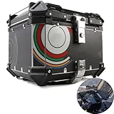 DONGGANSHI Wasserdichtes Motorrad-Topcase, Aluminiumlegierung Universal-Motorrad-Topbox 36L 45L 55L 65L, Motorradkoffer für Campingtouren