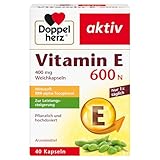 Doppelherz Vitamin E 600 N Weichkapseln – Arzneimittel pflanzlich und hochdosiert – Vitamin E zur Leistungssteigerung – 40 Kapseln