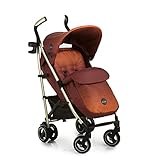 iCOO Pace hochwertiger Buggy bis 25 kg mit Liegefunktion ab Geburt, flach zusammenklappbar, leicht - aus Aluminium, Getränkehalter, großer Korb - Rot