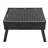 Zusammenklappbarer Tragbarer Holzkohlegrill, Verstellbarer Tischgrill, Kompakter Mini-Räucherofen, Kleiner Outdoor-Picknick, Edelstahl-Werkzeug, Schreibtisch, Feuerstelle,