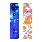 AUFGLO Wii Controller 2 Pack Wii u Remote mit Silikongehäuse und Handgelenksgurt - Starrysky und Graffiti