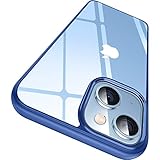 CASEKOO Crystal Clear für iPhone 14 Plus Hülle, iPhone 15 Plus Hülle, [Nie Vergilbung] [Unzerstörbarer Militärschutz] Stoßfeste Kratzfeste Schutzhülle Dünne Handyhülle Transparent Case - Blau