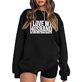 Hanraz Freizeit Pulli Damen Basic Oversize Pullover Lose Pulli Warm Damen Sweaterpullover mit kleinem